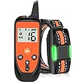 Dog Training Collar with Remote, Sound & Vibration Training Modes, with Safety Lock & Flashing Light, USB Rechargeable IP67 Waterproof, Up to 1000Ft Remote Range, Remote Anti bark Collar for All Dogs