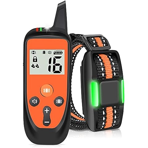 Dog Training Collar with Remote, Sound & Vibration Training Modes, with Safety Lock & Flashing Light, USB Rechargeable IP67 Waterproof, Up to 1000Ft Remote Range, Remote Anti bark Collar for All Dogs Cover