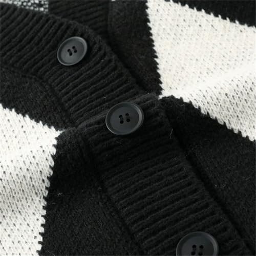 Men's Plaid Sweater Vest Sleeveless V-Neck Button Office Knitted Vest Fit Cardigan Tank Tops3