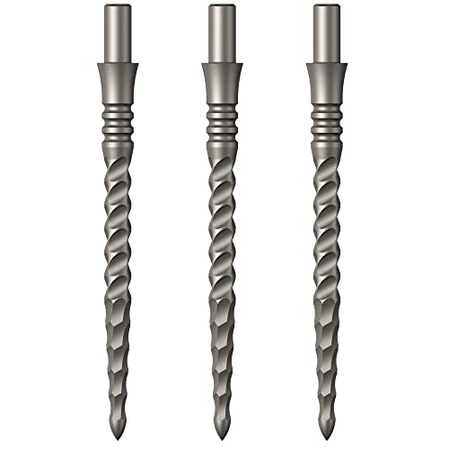 Mission Darts Sniper Points | Lunar CS | Steel Tip Replacement Points | 32mm | Silver (X2667)