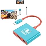 Reddening Switch 2 Docking Station, Portable Switch 2 Dock Replacement for NS2 Official Dock, Supports 4K/60Hz TV Mode, HDMI 2.0, PD 100W Fast Charging, USB 3.0