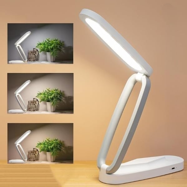 SPIRITUAL HOUSE Plastic Led Desk Lamp Dimmable Table Reading with USB Charging Port 3 Colour Mode Study/Table/Desk Touch Control Eye Caring, for Work-image-41