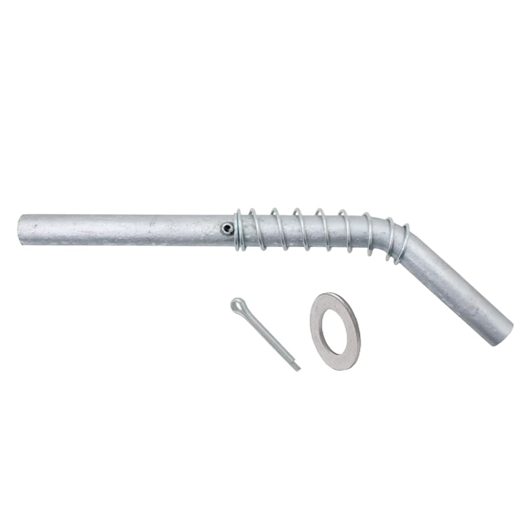 Fieldgate Channel Metal Gate 300mm Sprung Slide Bolt, Galvanized Metal Hardware for Agricultural Fencing
