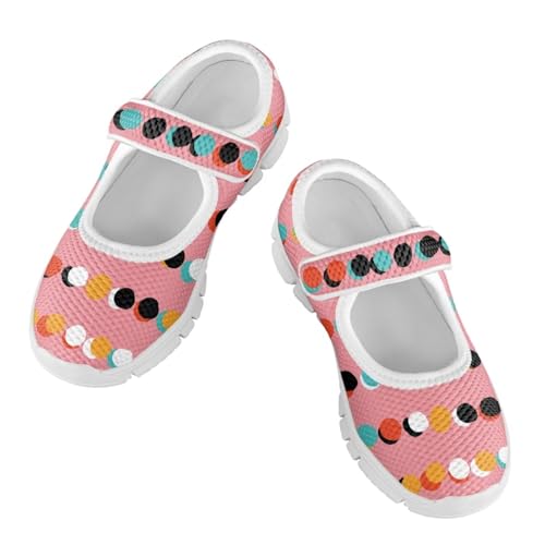 Coloranimal Mary Jane Shoes Girls' Flats Princess Shoes for Girls Dance Shoes Magic Sticker Shallow Mouth Girls Dress Shoes for Kids