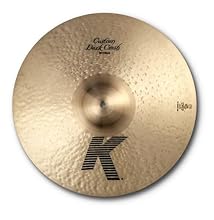 The dark and full-bodied K Custom Dark Crash utiilizes a special over-hammering manufacturing technique Unique crash with dry, trashy overtones Fast response with very quick decay Very dark and full-bodied Low to mid pitch with short sustain