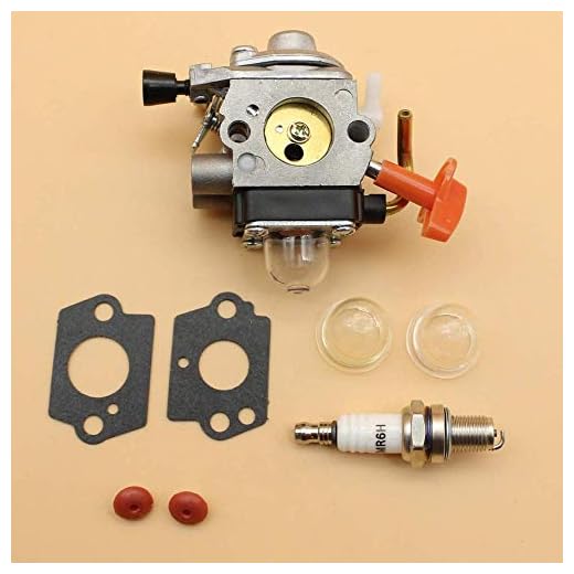 Hög kvalitet Förgasar backventil Primer Glödlampor Tändstift Set Passar för STIHL FS 100110 87 90 HL 100 HT 100101 KM 100 90 SP 90 4-takts Trimmer