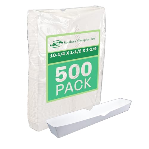 Bandejas para perritos calientes de cartón blanco envases desechables hot dog 500 unidades