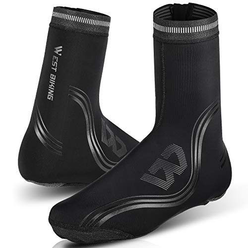 Cubiertas impermeables para calzado WEST BIKING con reflejos, para ciclismo miniatura 1