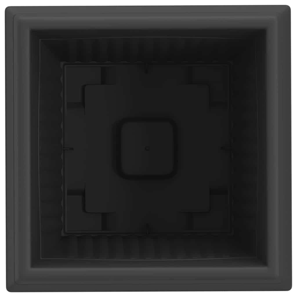 Moderner quadratischer Blumentopf für Innen und Außen 6 Stück - Quadratischer Pflanzkübel mit gerolltem Rand Design aus leichtem Kunststoff und Entwässerungslöchern für kreative