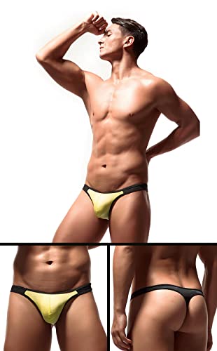 Faringoto Men's Thong Low Waist Thong Panty Bulge Underwear #TOP1