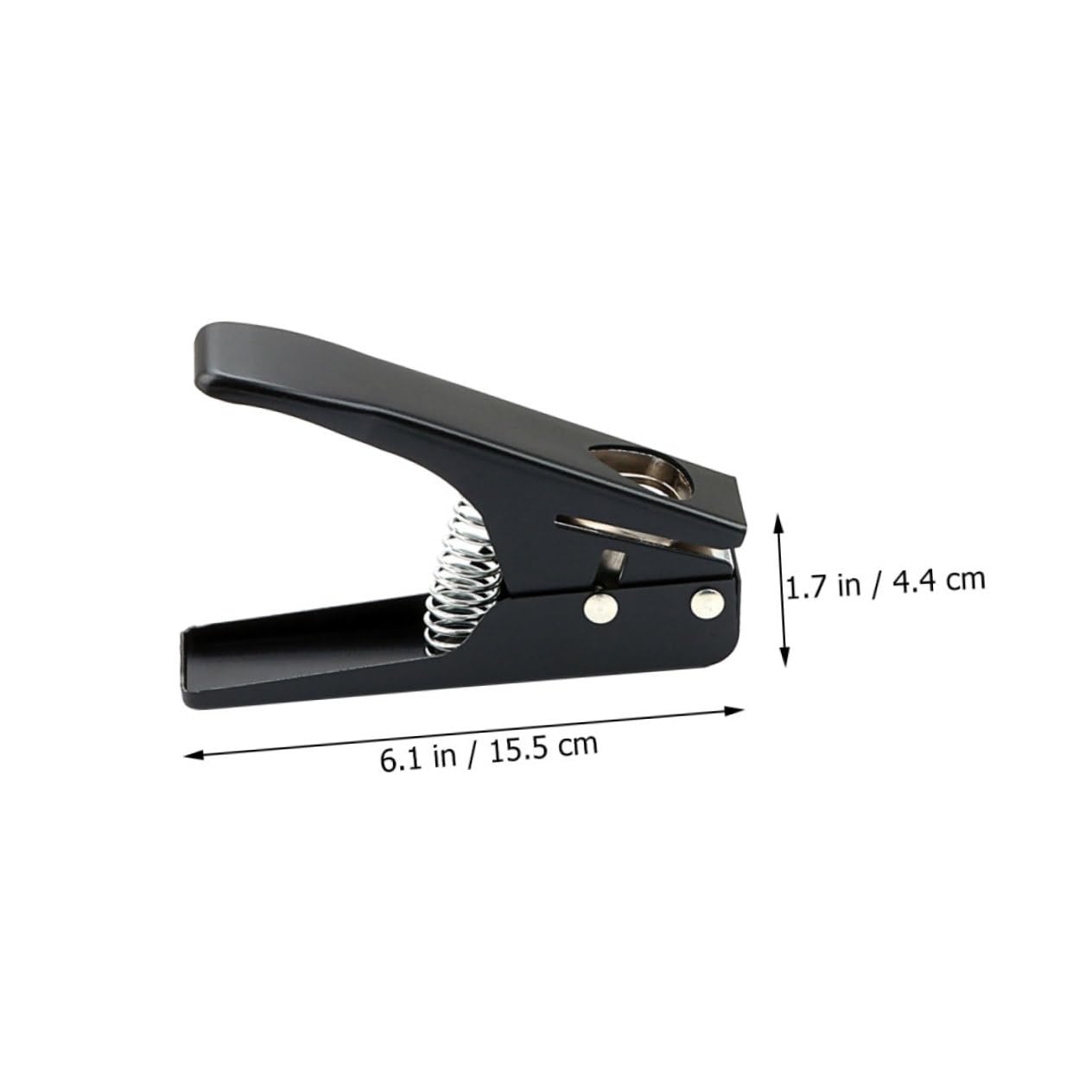Perforatore per Plettri per Chitarra Nero, Gadget Portatile | Metallo e Plastica, per Bricolage e Produzione Professionale, Formato Compatto Foro Dedicato