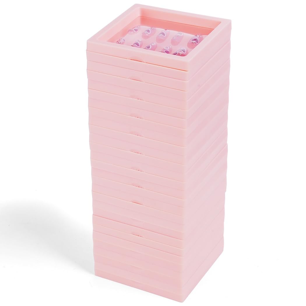Pudełko do pakowania paznokci, 14 szt., pływająca ramka 3D, pudełka na paznokcie, stojak ekspozycyjny na paznokcie, do salonu paznokci, 10 x 10 cm