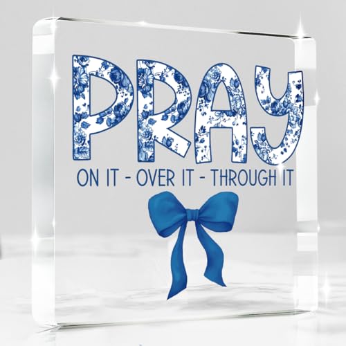 Blue Room Decor, Inspirational Christian Gifts for Women, Blue Floral...