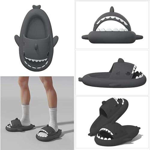 Shark Slippers For Men Women, Non-Slip Open-Toe Soft-Soled Cloud Slippers, Cushioned Beach Shower Shoes2