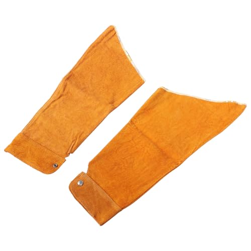 Manguitos de cuero de vaca para soldadura, cocina y entornos de riesgo con protección total