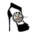 Orologio da Parete in Vinile High HeeShoe Orologio da parete con disco in vinile Calzolaio Negozio di scarpe Decor Segno Artigianato Arte intagliata Orologio musicale retrò 30cm