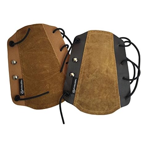 ArcheryMax Brown Non-Ventilated Leather Arm Guard Cover