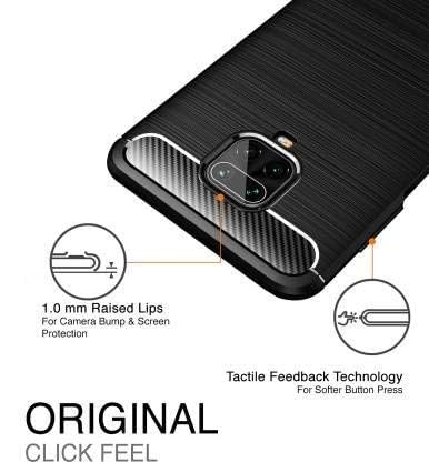 Image of Hybrid Carbon Fiber Back Case for Poco M2 Pro (Black)