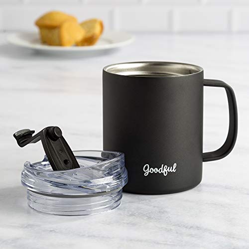 Goodful Caneca de viagem, isolamento de aço inoxidável, parede dupla, copo de café selado a vácuo co