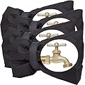4Pack Faucet Covers for Winter Insulated Spigot Covers 5.9"W x8.7"H Hose Bib Insulated Cover Outside Water Faucet Cover Outdoor Faucet Cover Socks for Winter freeze Protection Outdoor Garden Hose Tap