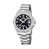 JAGUAR J870/4 Montre de la Collection Woman, boîtier de 34 mm Noir avec Bracelet en Acier pour Femme