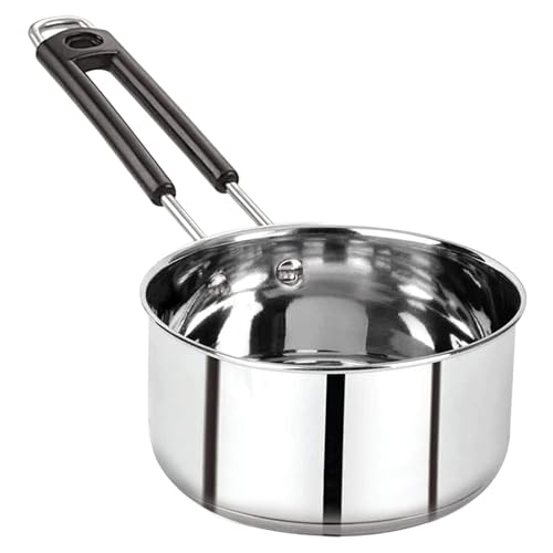 AADHIK Stainless Steel Sauce Pan, Tea Pan, Milk Pan Heavy Guage 1.5 Litre (Induction and Gas Stove Friendly), Silver AADHIK Stainless Steel Sauce Pan, Tea Pan, Milk Pan Heavy Guage 1.5 Litre (Induction and Gas Stove Friendly), Silver