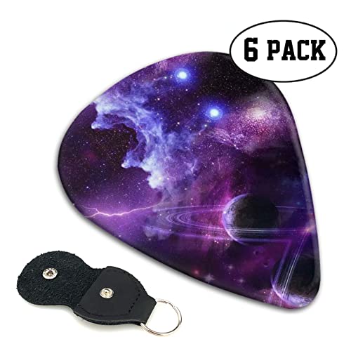 Galaxy Starry Space Lot de 6 médiators pour guitare acoustique, guitare électrique, basse, ukulélé Violet - Les Beatles, Paul McCartney, John Lennon, RIngo Starr, George Harrison Galaxy Starry Space Lot de 6 médiators pour guitare acoustique, guitare électrique, basse, ukulélé Violet – Image 3