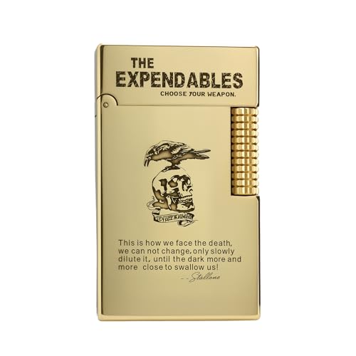 クラシックな真鍮製灯油ライター、フラップサイドスライド点火、クリスピーな音がするライター、メンズコレクション、タフガイ宣言、ゴールデン、Thorensの画像