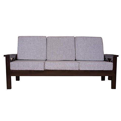 SS WOOD FURNITURE Walnut Dark Sofa Sets Amazon.in Home & Kitchen