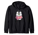 pink ribbon penguin cute breast cancer awareness donne bambini felpa con cappuccio