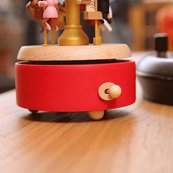 Geschenk Muziekdoos, Decoratie Ambachten, Kerst Decor Massief Hout Handgemaakte Cartoon Stijl Muziekdozen Kinderkamer Decoratie Ornamenten Afstuderen Verjaardagscadeau Tafelblad (Color : Burj Khalifa