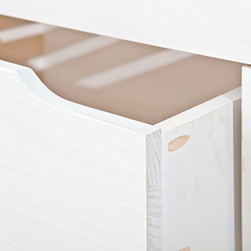 Cama Casal Multifuncional Madeira Maciça 6 Gavetas Charme Inter Link Branco Lavado