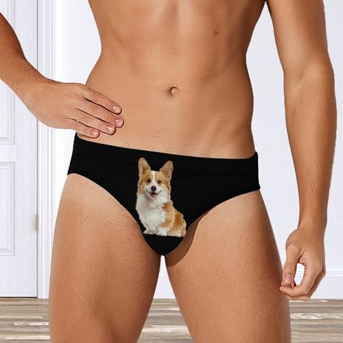 Cute Corgi Dog Men's Swim Briefs Low Waist Bikini Swimsuit Underwear Beach Swimwear4