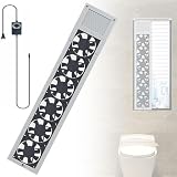 Ventola di scarico per porte e finestre, volume d'aria 85 m³/h, altezza estensibile 52-112 cm, velocità 2800 giri/min, ideale per casa, cucina, camera da letto, ufficio