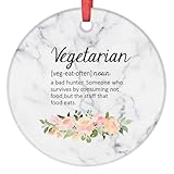 LMMIXEE Adornos de Navidad vegetarianos 2024 Definición vegetariana personalizada Adornos de árbol de Navidad Definición vegana Significado Adornos colgantes Recuerdo Regalos vegetarianos para