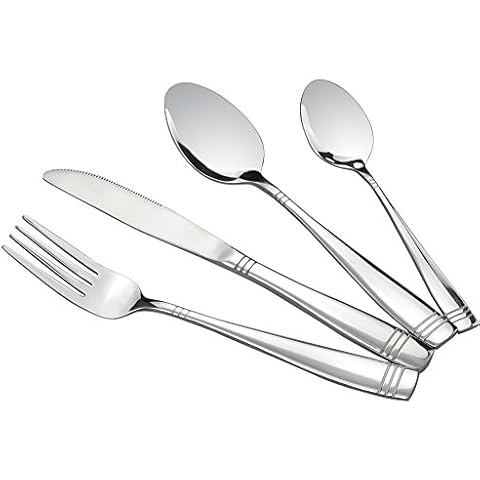 Dynko 40 Pieces Stainless Steel Cutlery Set, Service for 10 Persons Cover