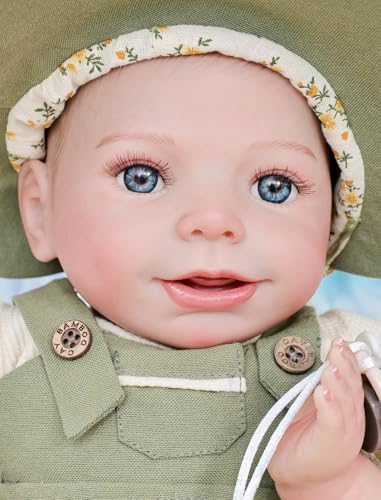 Muñeca Reborn de 20 pulgadas con cuerpo de tela y cabeza y extremidades de vinilo miniatura 6