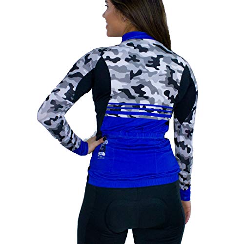 CAMISA ELITE FEMININO CAMUFLADA AZUL MANGA LONGA - GG