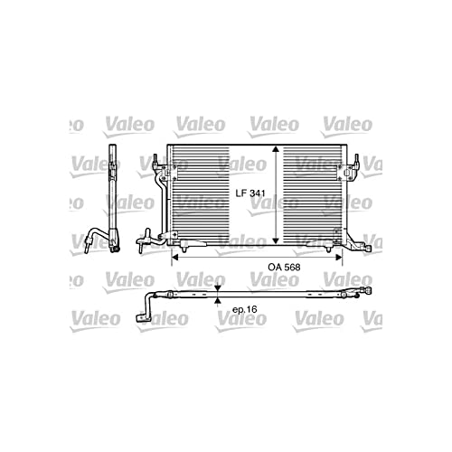 Valeo Condenseur de Climatisation 817230 | Compatible avec: CITROËN BERLINGO / BERLINGO FIRST Großraumlimousine (MF_, GJK_, GFK_