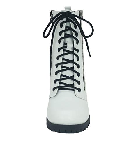 Image of Soda Women's Malia Faux Lace Up Chunky Lug Sole Combat Boot