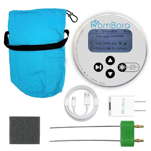 FromBora SMART Colloidal Silver Generator Kit PPM Auto-Stop 99.99% Pure Silver Rods Constant Current Machine for True Nano Particles Active Stirring LCD Built-in Laser & TDS Meter