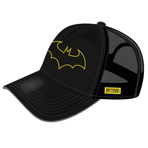ARDITEX Casquette Batman noire pour enfant avec visière incurvée, grille arrière, fermeture...