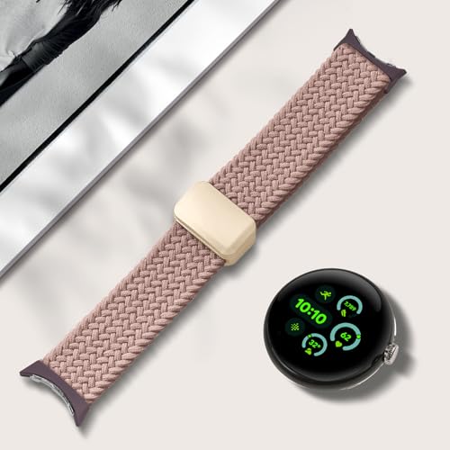 Correa trenzada magnética de nylon compatible con Google Pixel Watch 41mm miniatura 4