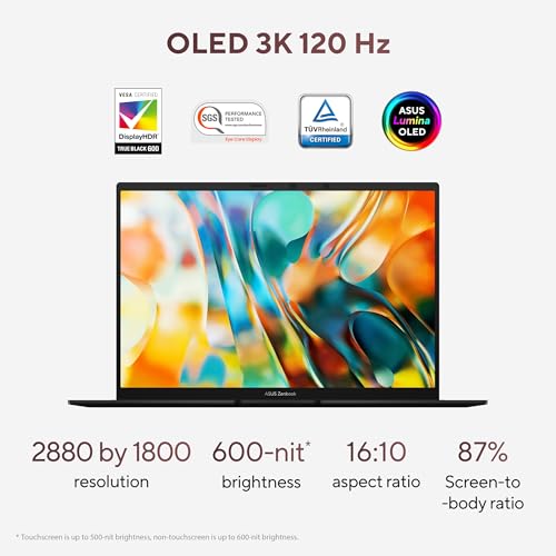 Image of ASUS Zenbook 14, Smartchoice,AMD Ryzen AI 5 340, AI PC(AMD Radeon Graphics /16GB RAM /512GB SSD /3K OLED /14 /120Hz /Windows 11 /M365 Basic (1Year)* /Office Home 2024 /Jade Black /1.2 Kg) UM3406KA-PP240WS