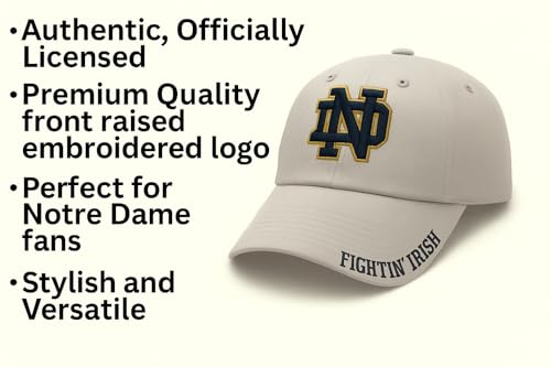 Gorra Notre Dame con logo bordado y ajuste clásico miniatura 5