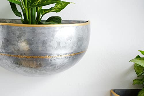 Galvanized Wall Hanging Planter Set Of 2 For Outdoor & Indoor Plants, Farmhouse Rustic Decor, Large Flower Hanger For Patio, Window, Garden, Balcony And Terrace, Modern Shabby Basket #TOP7