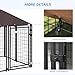 JTDISHI Outdoor Dog Kennel, Walk-in pet Fence, Fence cage, pet Protection Fence cage, Outdoor Dog cage, Dog Home, Kennel, Welded Wire Dog Fence, with Canopy to Protect from Wind and rain, Jet Black