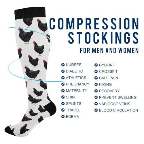 Image of Wusikd Cats Compression Socks for Women and Men Circulation Cute Long Socks for Athletic Running 1
