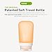 humangear GoToob+ (Medium) | Refillable Silicone Travel Bottle | Locking Lid | Food-Safe Material | Orange, Medium (2.5 fl.oz.; 74ml)