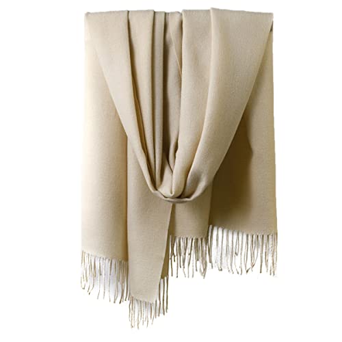 Rokmym Écharpe à carreaux, Couleur solide pour femme Écharpe en Automne et hiver Foulard Long Chaude en écharpe châle Cover